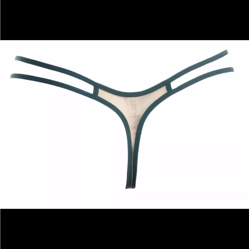 NWT Thistle and Spire Brooklyn Haze Thong Emerald Green Butterscotch - Picture 5 of 7